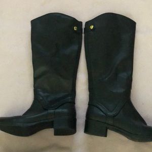 Black pleather boots